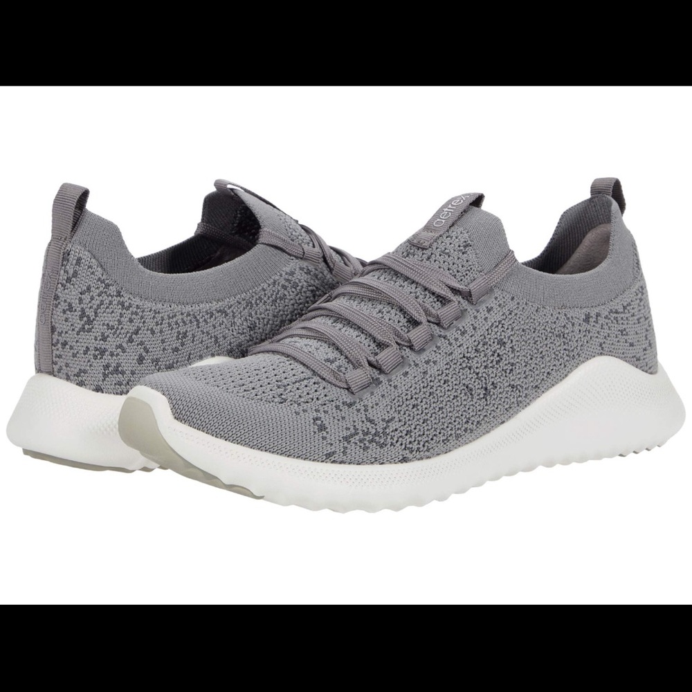 Aetrex Carly Gray Knit Sneakers 9-9.5 (EU 40)